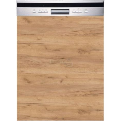 Façade pour lave-vaisselle semi intégrable Bellissi Chene L 45 cm - Décor chêne brut (1/5)