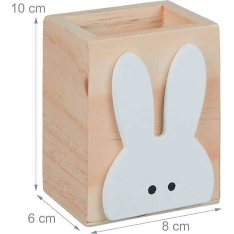 Portapenne decorativo per bambini scrivania contenitore elegante 15 x 10 cm in plastica multicolore 130013363