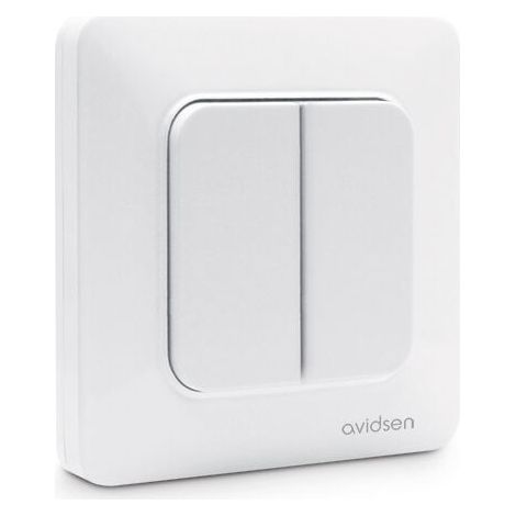 Interrupteur radio double Enocean sans fil sans pile - Avidsen - 600101