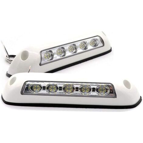 Juego de 2 luces LED impermeables de 12 V para autocaravanas, caravanas, barcos, yates, remolques o toldos de camiones. (1/5)