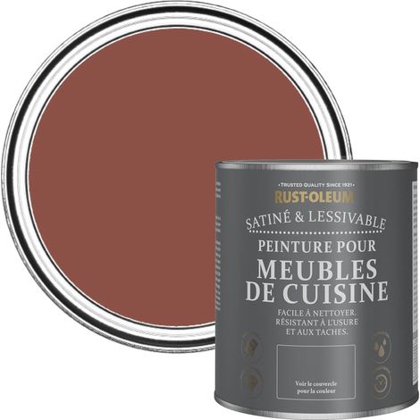 Rouge Peinture pour Meubles de Cuisine, Finition Satinée - Rouge Brique 750ml (1/5)