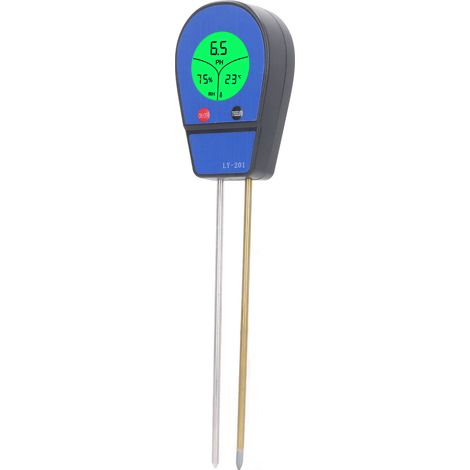 Détecteur de sol avec écran LED, testeur de pH, humidimètre pour plantes, outil de mesure de l'acidité, de l'alcalinité et de la température (1/5)