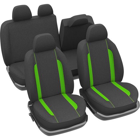 Jeu complet de housses universelles - Housses de sièges anti-dérapantes - Lavable - Voiture/Auto - Vert (1/4)