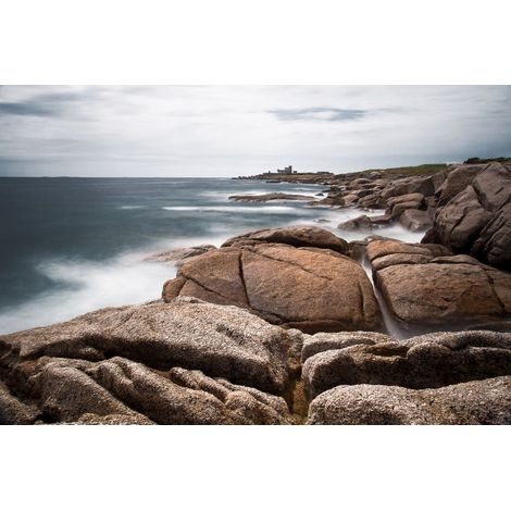 Tableau sur toile rochers Trévignon 30x45 cm - Impression sur Toile Murale Décorative - Image imprimée en HD sur Toile - Toile sur Châssis en Bois FSC - Fabriqué en France (1/4)