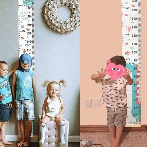 1 mètre ruban pour mesurer la taille des enfants, motif dinosaure, réutilisable, résistant aux rayures, imperméable, 20 × 195 cm (1/5)