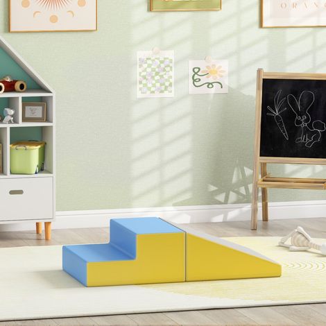 Baby-Motorikkurs, modulares Kletterspielzeug, 2 große Schaumstoffblöcke, 50 x 50 x 25 cm, mehrfarbig