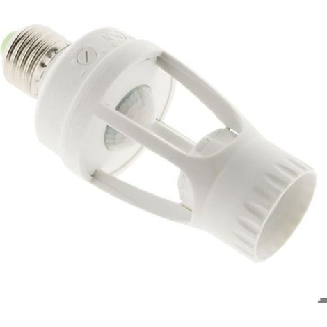 Douille E27 + détecteur intégré - Blanc - Zenitech (1/5)