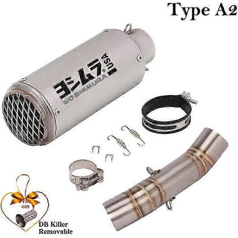 Tubo De Escape De Fibra De Carbono Para Motocicleta, Silenciador Trasero De 51mm, Db Killer, Para Honda Nx500 Nx 500, Ao 2024( Type A2) (1/5)