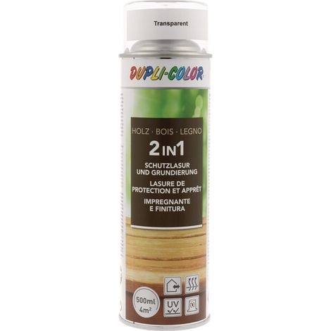 DUPLI-COLOR Holzschutzlasur 2in1 Farbe transparent500 ml Spraydose (1/2)