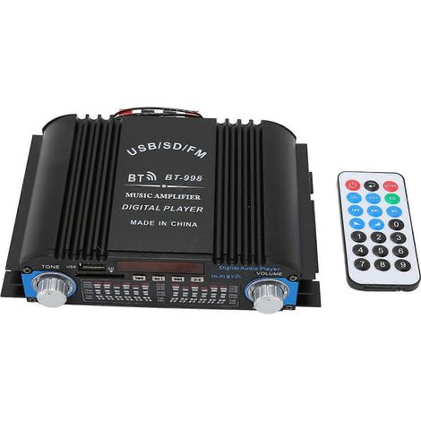 Amplificateur audio 12 V pour voiture, caisson de basses, haut-parleur sans fil Bluetooth, carte d'amplification avec télécommande (1/4)