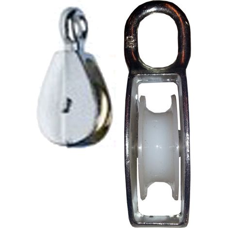 AVL Einzelrolle, starres Auge, Nylonrad, 30 mm