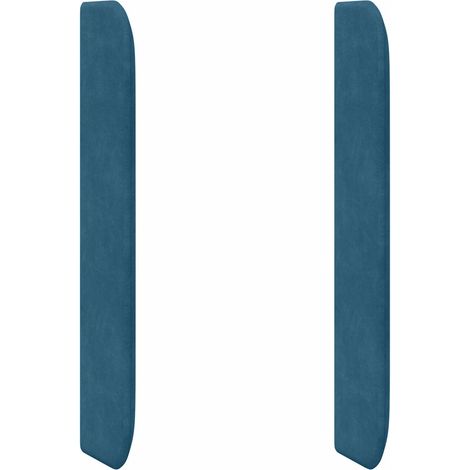 Kopfteil Ohr Blau 80 x 16 x 4 cm Samt vidaXL