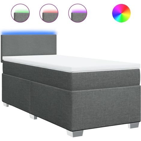 Maison Exclusive - Boxspringbett mit Matratze Dunkelgrau 90x190 c