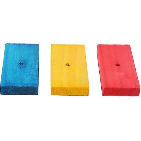 Blocs de bois rectangulaires colorés à mâcher, accessoires pour hamster, lapin et oiseau