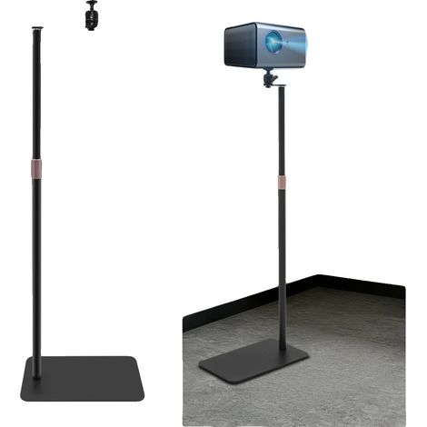 Support de projecteur, hauteur réglable, rotation à 360°, noir (1/5)