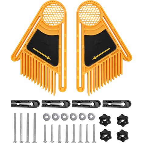 GARRYFIZH 2 planches à plumes avec accessoires pour scie circulaire sur table, scie à ruban, guidage en bois