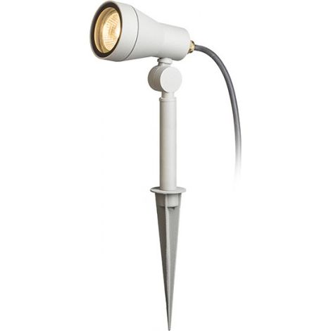 Faretto DIREZZA con picchetto grigio argento  230V GU10 35W IP54