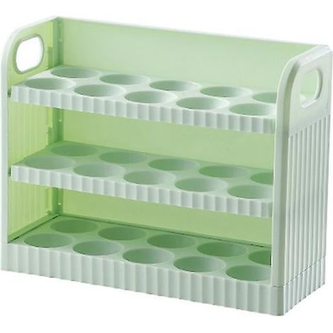 Support à œufs avec poignée, réversible, en plastique alimentaire, boîte de rangement créative pour œufs, à utiliser au réfrigérateur. (1/5)