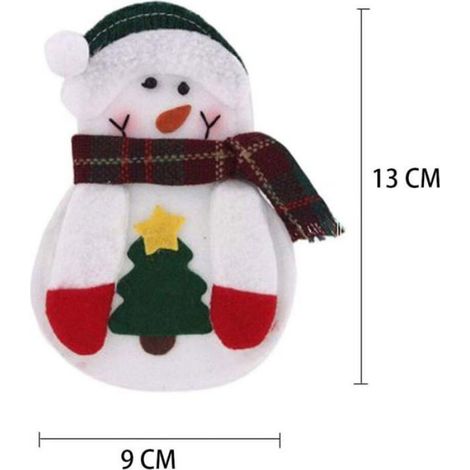 12 porte-couverts forme Père Noël, décoration table Noël (1/4)