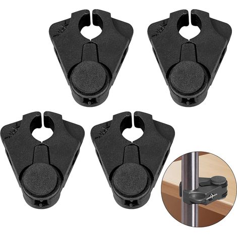 pezzi Porta stampelle Porta bastoni per tavolo Nero, Fissaggio saldo, Adatto per stampelle con un diametro da 1,6 a 2,5 cm, Può essere installato su tavoli e comodini