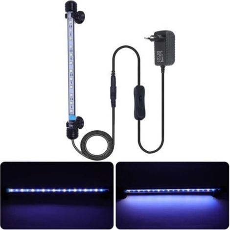 28cm LED Éclairage Aquarium Lampe Tube Étanche Lighting Plongée A Economie D'energie Fish Tank Décoration avec Télécommande，lampe à économie d'énergie d'éclairage à LED blanche, pas de bruit