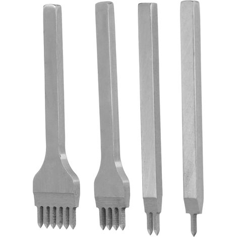 Kit de ciseaux à laçage diamant pour travaux manuels en cuir, outils de poinçonnage et d'estampage en acier rapide (HSS), espacement de 6 mm (1/5)