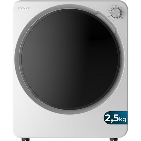 Cecotec Mini Secadora de Evacuación 2,5Kg Bolero DressCode Dry 3150V. 950W, 6 Programas, Programa ECO, Control Knob Intuitivo, Secado Rápido y Eficiente, Ideal Espacios Pequeños, Blanco