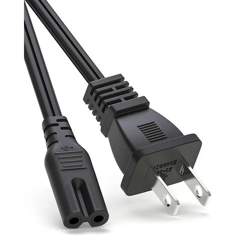 1 Câble d'alimentation, 90 cm, compatible PS5 PS4 Xbox, connecteur 2 broches, pour console TV imprimante (1/5)