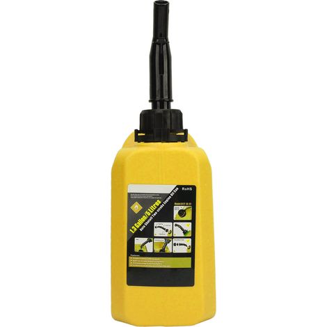 5-Liter-Benzinkanister, tragbarer Benzinkanister mit großem Fassungsvermögen, Sicherheitsverschluss, für Pkw, Wohnmobile und SUVs, Gelb (1/5)