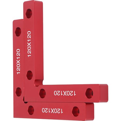 2 Stück rechtwinklige Klemme aus Aluminiumlegierung, 90 Grad, L-förmig, Hilfsbefestigung, 120 x 120 mm (1/5)