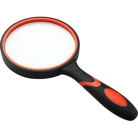 loupe De Lecture 100mm Gros Grossissement Portable 10x Avec Poigne En Caoutchouc Souple Antidrapante Diamtre De 100 Mm Pour Lire Des Livres Verre (1/5)