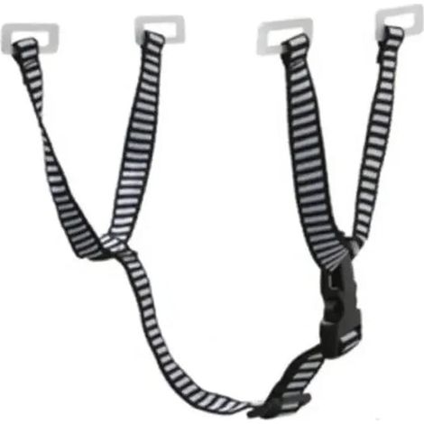 Universal Chin Strap for Safety Helmets, Adjustable Stretch Design, Black and White, 28 cm Length, Durable Polyester Material (1/5)
