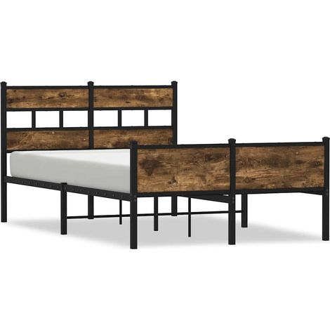 Maison Exclusive - Giroletto senza Materasso Rovere Fumo 120x200 cm in Truciolato (1/5)