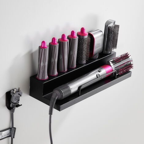 Support mural pour sèche-cheveux Dyson Airwrap Styler, fer à friser et 7 accessoires, kit de rangement mural en acier inoxydable 3813,87 cm (1/5)