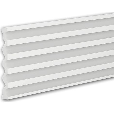 3d wall panel Profhome 659802 Wall paneling Acoustic panel Panel moulding Frieze Stucco moulding Decorative moulding contemporary design white 2 m