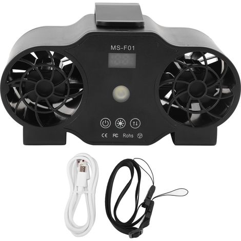 Ortviai Ventilateur Portatif Rechargeable pour Ceinture avec Affichage Numérique, Rotation Horaire/Antihoraire, 20000 mAh (1/5)