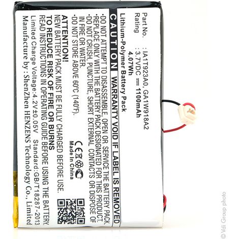 NX - Batterie téléphone, smartphone, GSM 3.7V 1100mAh - MP-PA14GA1W918A2IA1T923A0IA1TA16A0IA1W416A2 (1/3)