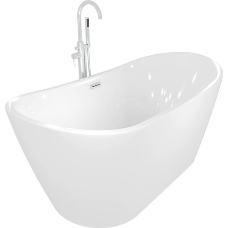 AcquaVapore freistehende Badewanne Wanne Acryl F03 180x89cm mit Armatur AF02 (1/5)