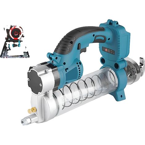 Pistolet à graisse électrique, 10000 PSI, 960 W de puissance, moteur sans balais, tuyau de 50 cm, niveau de vibration ≤ 2,5 m/s² (1/5)