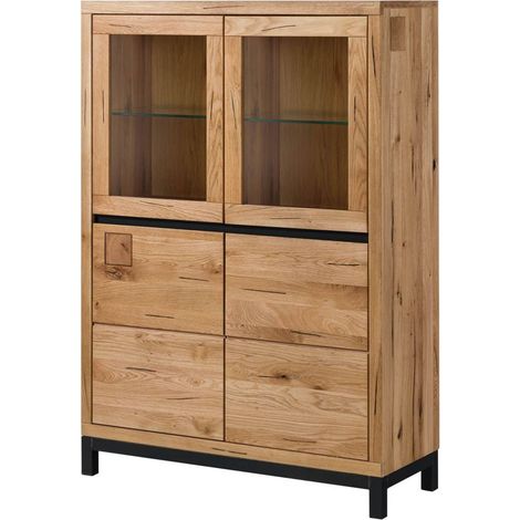 vetrina in legno di Quercia Selvatica 103x40x148 quercia naturale oliato VILLANDERS 102