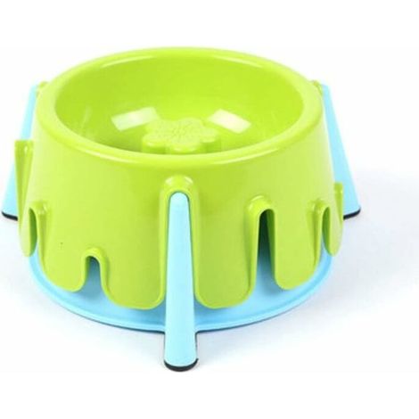 Pet Bowl - Pet Plastique Haut de Gamme Bowl, Hauteur réglable Gamelle for Chiens Grand, Taille 20x9.5 cm (Color : Green)-Ensoleillé (1/5)