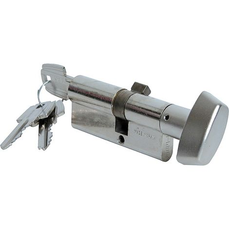 Cylindre double à bouton type TE 5 B30 x 50 laiton nickelé - TESA SA