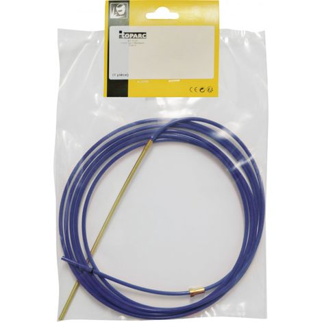 Gaine Teflon Bleu pour Fil Aluminium Ø 0,6 à 1,6 mm (0,6 / 0,8 mm), Longueur 4 m