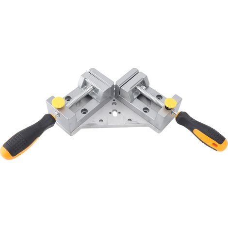 Serre-joint d'angle à double poignée pour bois, angle droit 90°, dégagement rapide, détachable, en alliage d'aluminium moulé sous pression. (1/5)