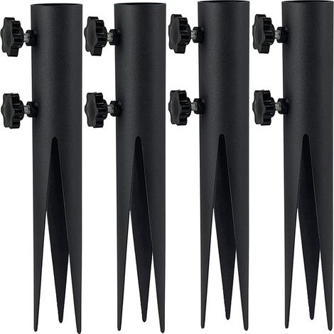 Piquets d'éclairage de jardin, piquets d'éclairage d'extérieur pour lampe torche - Lot de 4 Lampe torche en métal longue durée pour éclairage de terrasse (1/4)