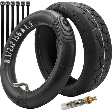 Kit pneu V3 + chambre à air 8.5x2-156 avec Valve coudée 110/90