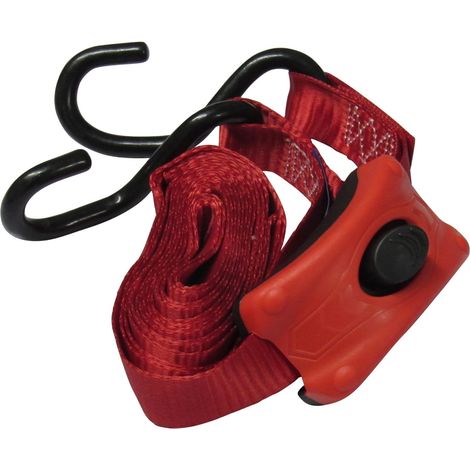 Tie Down Cambuckle Straps 25MM 3M - S Hook Pack of 1 (Enclosed Pre-Threaded Webbing)