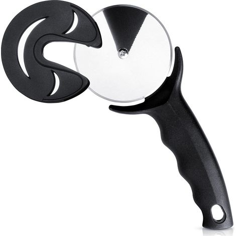 Tagliapizza excellent-houseware round pizza cutter acciaio inox 24 cm (1/5)