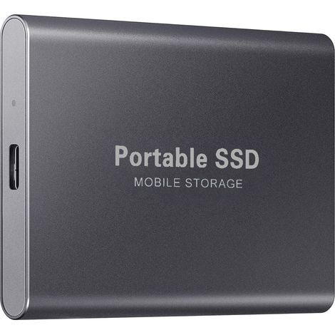 Disque SSD portable 4 To, vitesse jusqu'à 1 050 Mo/s, USB 3.2 Gen 2, stockage fiable pour les jeux, les étudiants et les professionnels, MU-PC1T0T/AM, gris