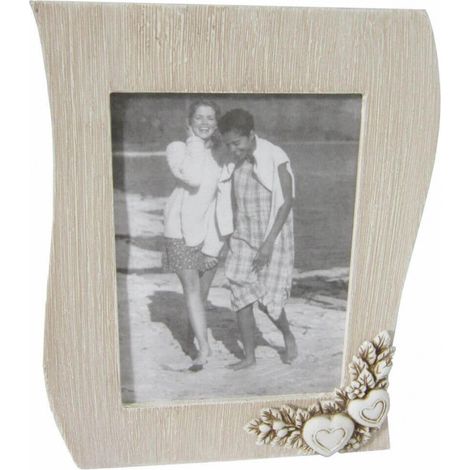 Portafoto 12x17 Shabby Chic Onda 18,5x2,5x24,5 h cm in MDF Tortora (1/2)